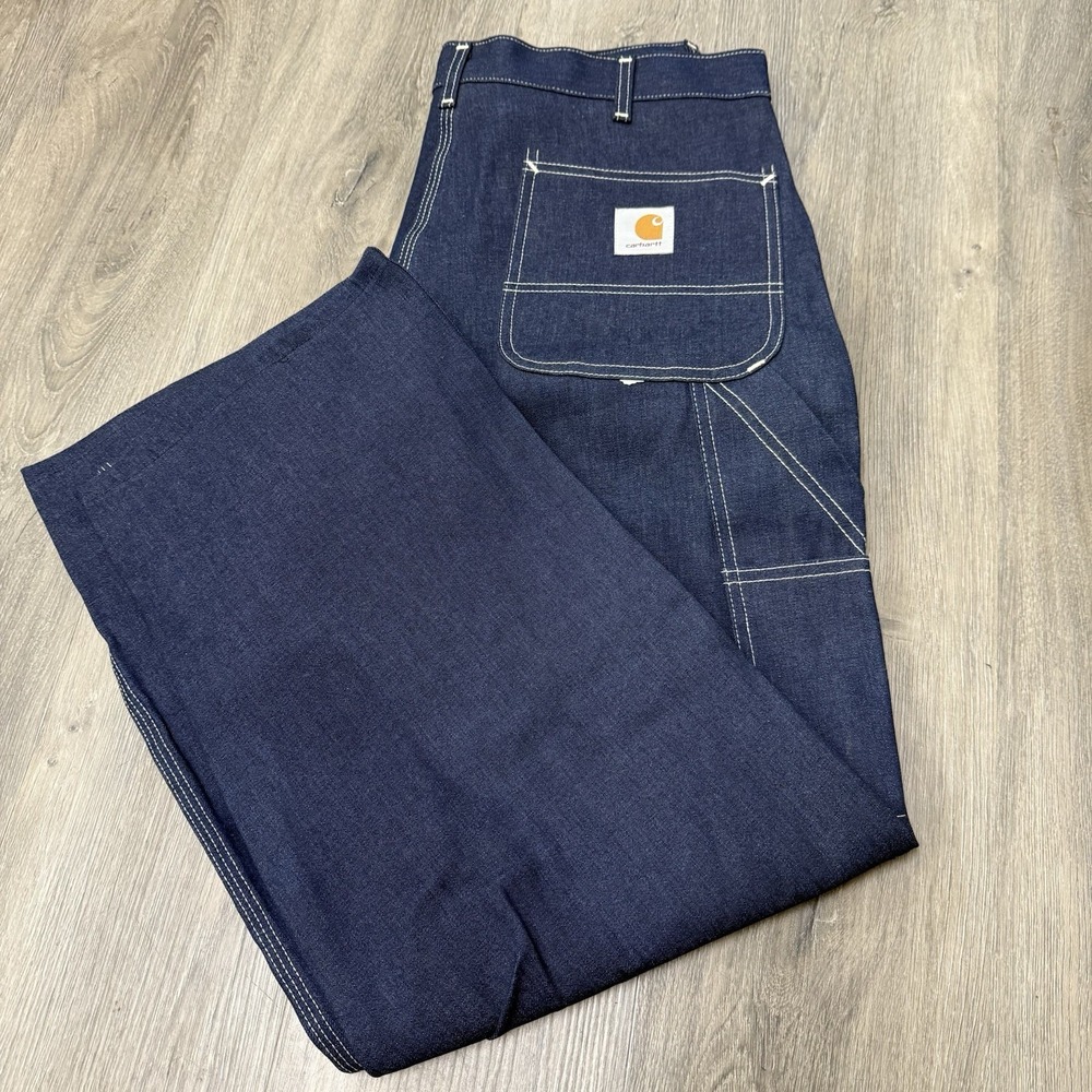 Vintage Carhartt Heritage Jeans 80W Mens 38x30 USA Union Made Denim Carpenter